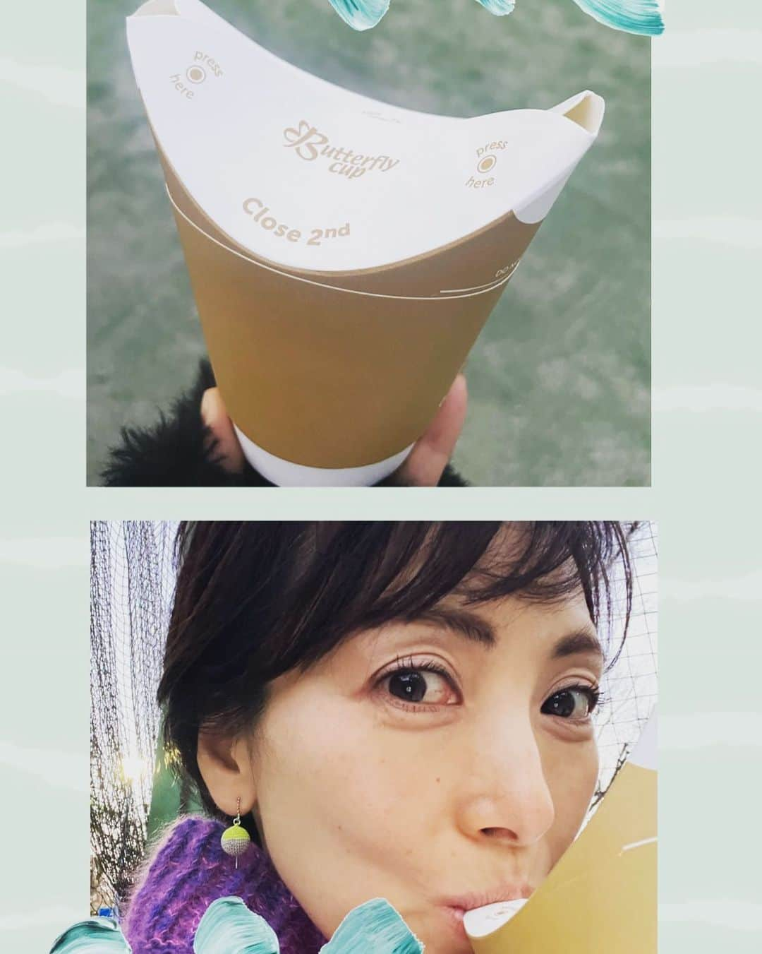 塩田真弓さんのインスタグラム写真 - (塩田真弓Instagram)「#plasticfree #papercupdesigns #口すぼめずに飲みたい」2月28日 17時55分 - mayumi_shiota_