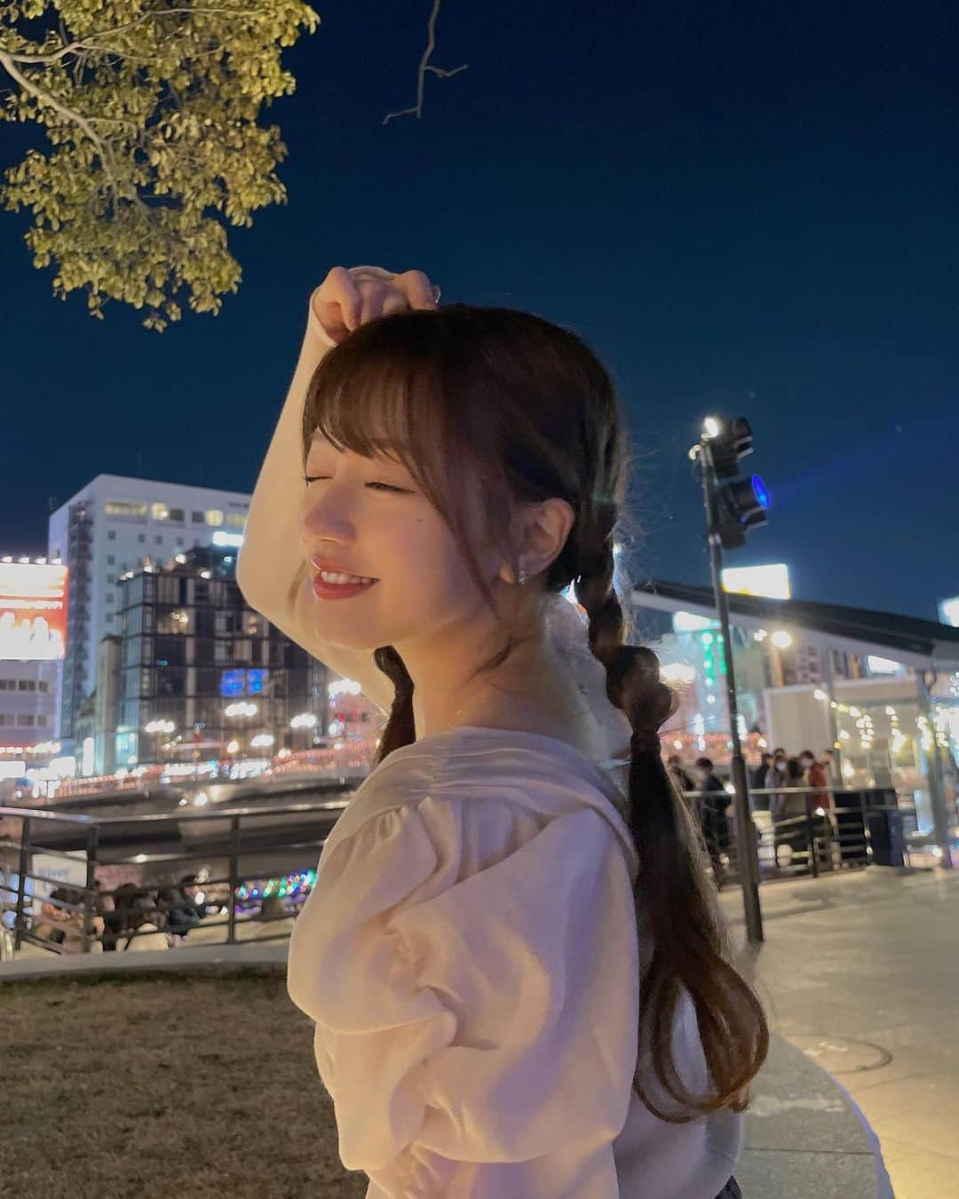高木悠未のインスタグラム：「初めて中洲屋台行ってきた🍜今まで行った事なかったんよ！」