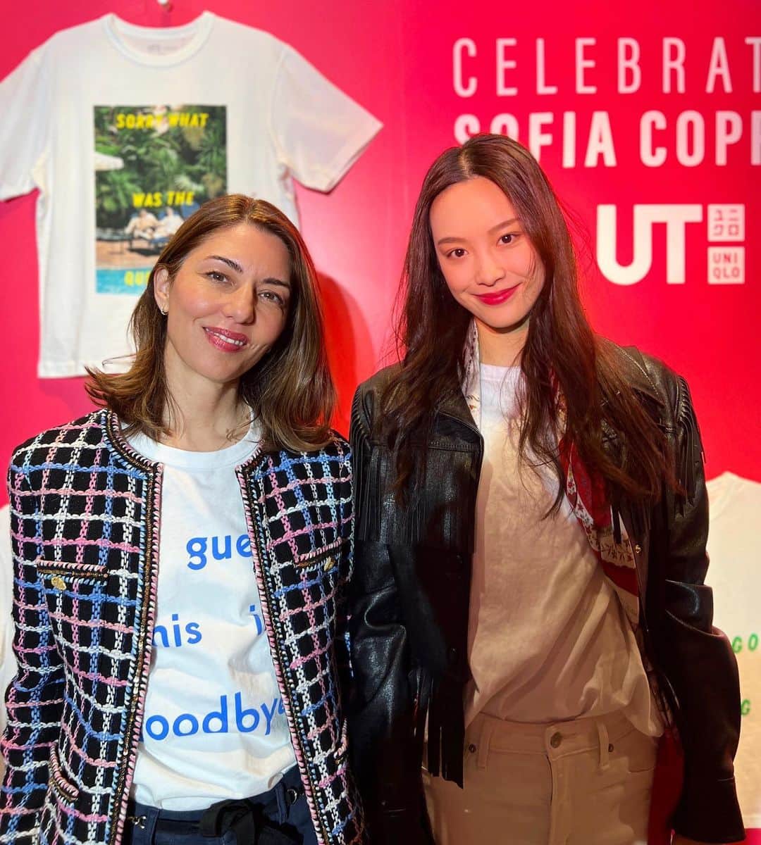 イーランのインスタグラム：「It was so nice to see you❤️ #sofiacoppola  #uniqlo」