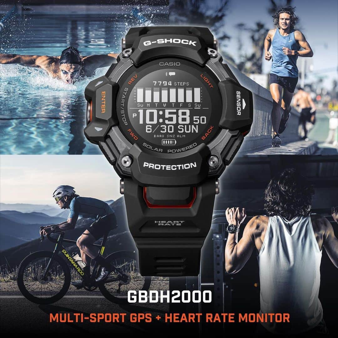 G-SHOCKのインスタグラム：「Upgraded for however you train, the new GBDH2000 allows users to enter one of many sport modes to track and display workout measurements in real-time. Pre-order now at the #linkinbio.  ⌚: GBDH2000-1A  #GSHOCK #GBDH2000 #gshockmove #gshockwatch #watchoftheday #smartwatch #gymessentials #workoutessentials #workoutready #moveforward #movement」