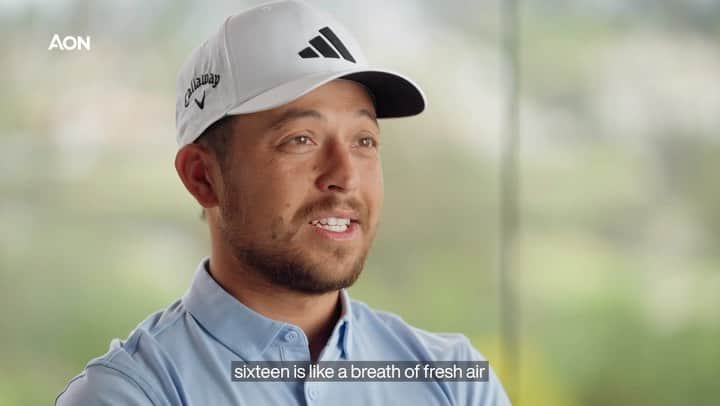 ザンダー・シャウフェレのインスタグラム：「Breaking down my approach to making better decisions on the par 5 16th hole at Bay Hill #AonRiskReward @lifeataon」