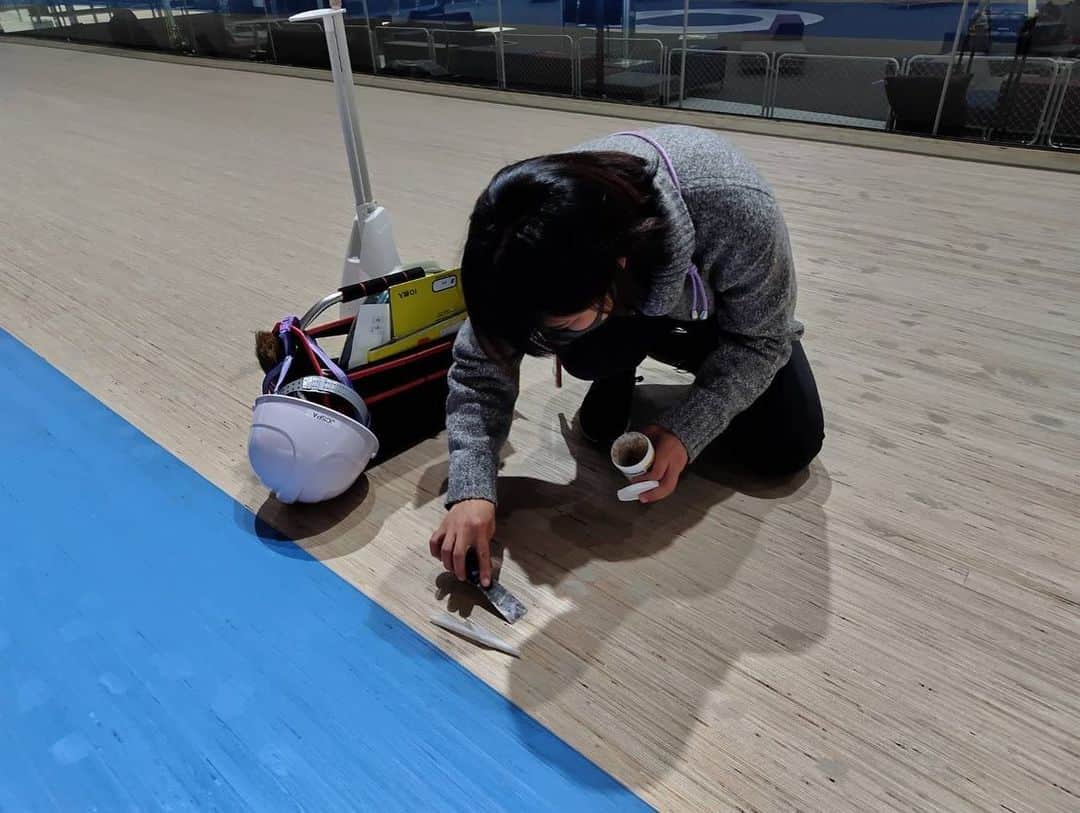 中村妃智さんのインスタグラム写真 - (中村妃智Instagram)「走路の補修⛑🚧 #tipstardome #千葉ドーム」3月1日 12時32分 - kisatonakamura