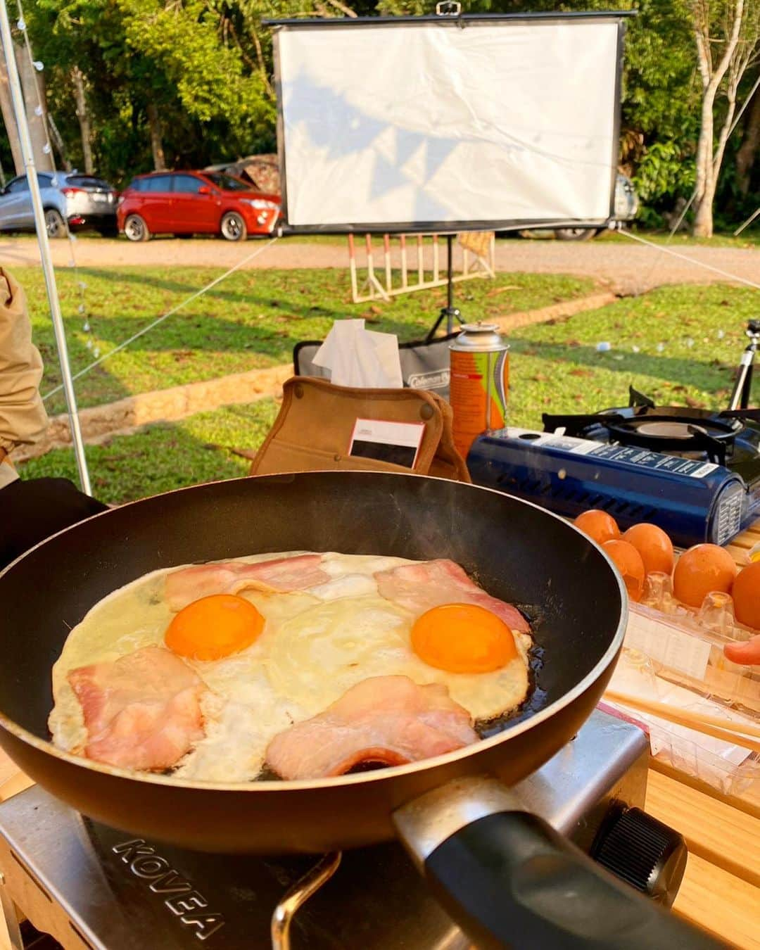 みまるさんのインスタグラム写真 - (みまるInstagram)「Camp🏕🍳🦌  野生動物たくさん🦌🦔🐒🦎 ゾウ見たかったなああ🐘  #camping #キャンプ女子  #ラムタコーンキャンプ場  #สถานที่ท่องเที่ยว  #カオヤイ国立公園 #khaoyai  #อุทยานแห่งชาติเขาใหญ่ #野生動物  #みまる #mimaru #🇹🇭 #海外移住 #タイ #バンコク #タイ移住 #バンコク生活 #bangkok #thailand #海外生活  #海外旅行  #ナチュラルライフ #干物女 #自由人 #youtuber #バンコク情報  #みまるチャンネル #バンコク観光 #バンコク旅行 #タイキャンプ」3月1日 14時40分 - mimaru_dayo