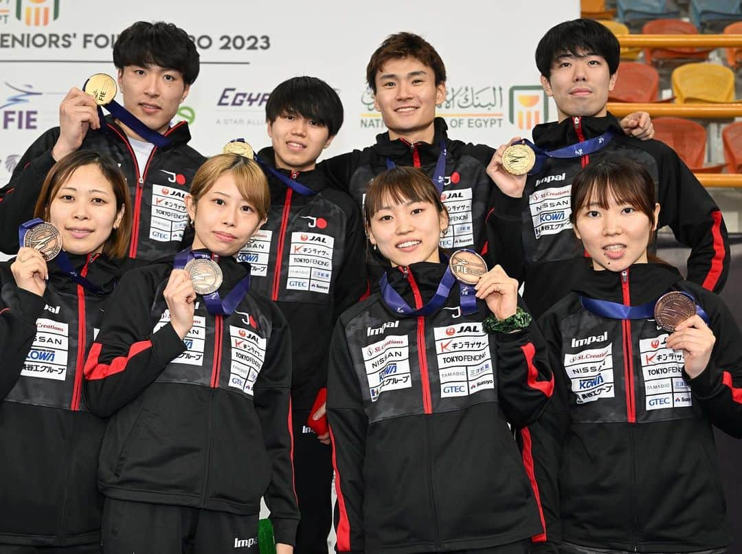 東晟良さんのインスタグラム写真 - (東晟良Instagram)「Cairo World Cup🇪🇬 👱🏻‍♀️🥉🥉🥉🥉 👨🏻‍🦱🥇🥇🥇🥇  🥳✨  ©︎日本フェンシング協会 📸 @augusto280766 /FIE  協会スポンサー #JAL #NISSAN #SLcreations #キンライサー #KOWA #やまや #長谷工グループ #三洋紙業 #KYOWA #鈴与グループ #propertyagent #共同カイテック #四代目菊川  個人スポンサー #ナイキ#nike #みらいオーナーズスタイル #GFA」3月1日 16時21分 - serafencing