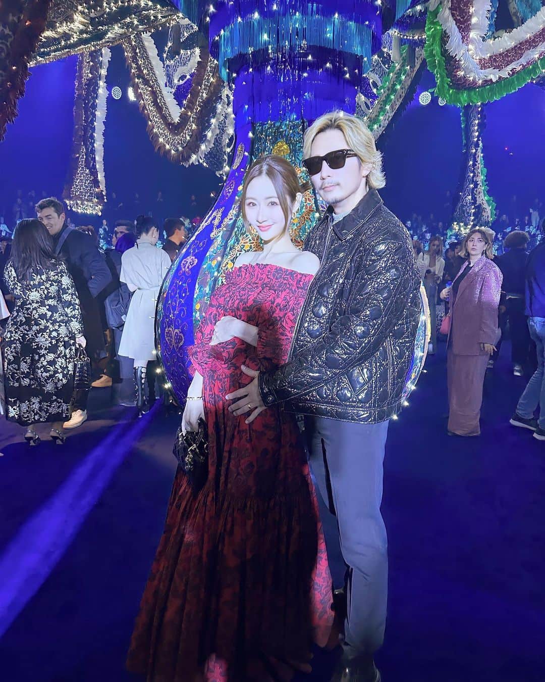 黒木啓司のインスタグラム：「#parisfashionweek  #dior  #dioraw23 #paris🇫🇷 @reikamarianna   ちなみに Christian Diorと同じ誕生日だから来れて嬉しいw」