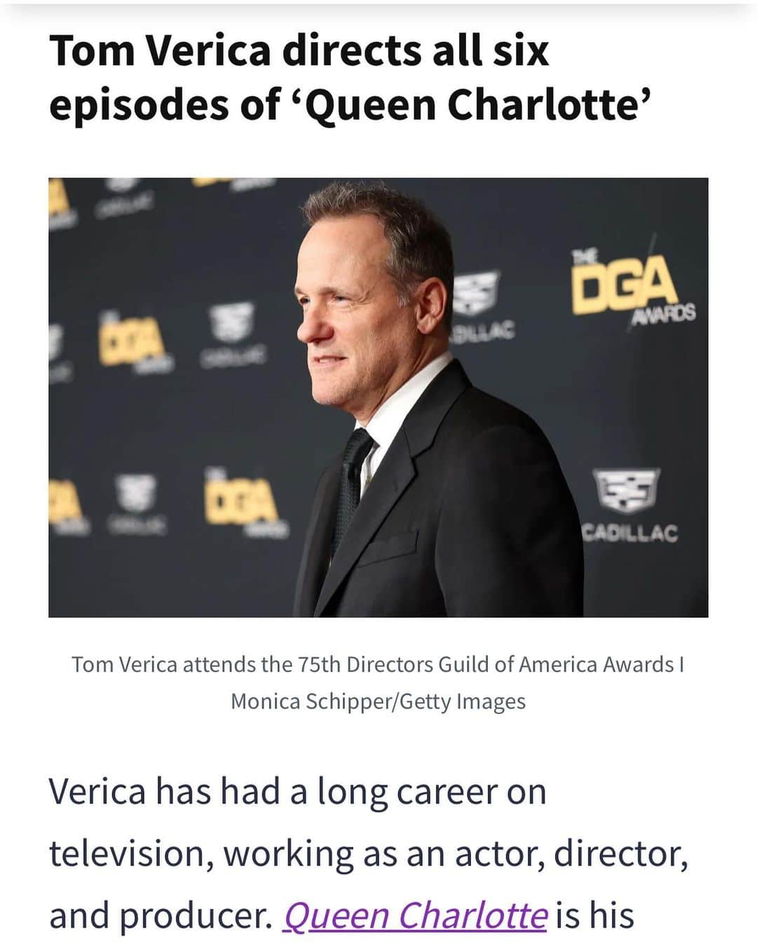 のインスタグラム：「Spent this last year working with some incredible artists to bring this story to light. Written by the brilliant storyteller @shondarhimes. So proud of this and can’t wait for you all to see May 4 on @netflix. @shondaland #QueenCharlotte」