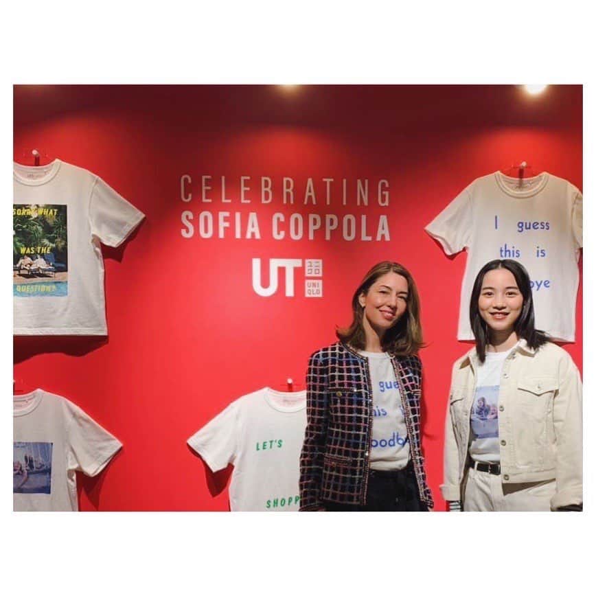 のん（能年玲奈）のインスタグラム：「昨日は、Sofia Coppola × UTの発売イベントに参加させていただきました。 ヴァージンスーサイズの姉妹のTシャツを着ています。 ソフィア・コッポラ監督とお会いできて少しですが直接お話も出来て、とても嬉しかった。大きな刺激になった日🐇🐇  #CelebratingSofiaCoppola」