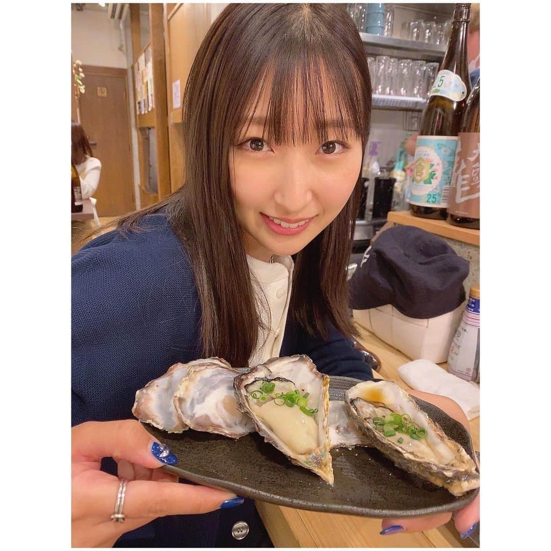葉月のインスタグラム：「牡蠣鍋食べた後に牡蠣食べた牡蠣バグ女」