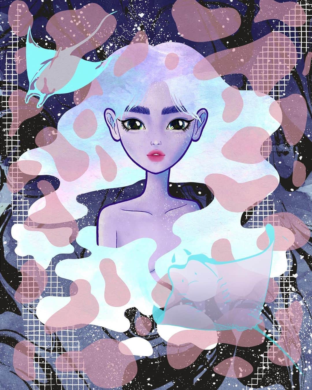 TOKiMONSTAのインスタグラム：「Before music, I always thought I was going to end up doing something in the visual arts space. Of course music is my #1, but I think I want to start sharing more of my visual thangs. Here’s a piece I finished a while back. 💗」