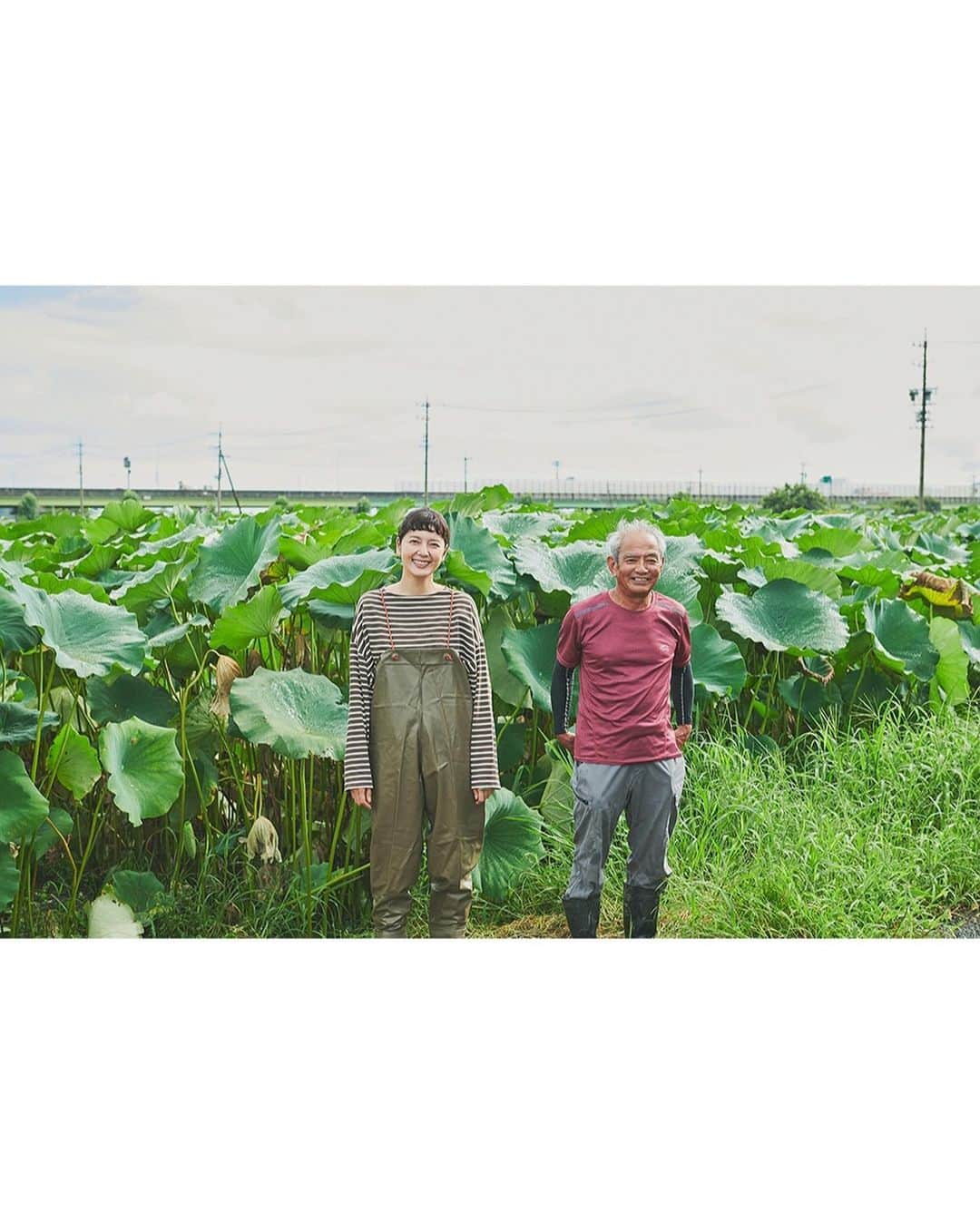 菊池亜希子さんのインスタグラム写真 - (菊池亜希子Instagram)「静岡の伝統野菜『あさはた蓮根』の畑を見学させてもらった様子が、 ONKUL web @onkul_magazine にアップされています😊　  収穫の際にどうしても出てしまう『規格外』のレンコンをスープに活用するという取り組み、とてもいいなぁと思いました。  あさはた蓮根を使ったスープは、野菜をMOTTOさん @yasai_first の新メニューとして春に登場予定。コラボパッケージも現在製作中です♪  📷 @gotanabe  👖 @kaho__yamaguchi  💄 @nittamisako  ✏️ @shoko.matsumoto.56」3月2日 11時24分 - kikuchiakiko_official