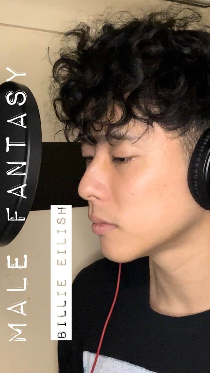 柳喬之のインスタグラム：「Male Fantasy by Billie Eilish(Cover) Wrong spelling edition 🫠  #billieeilish #coversong #malefantasy #nysinger」