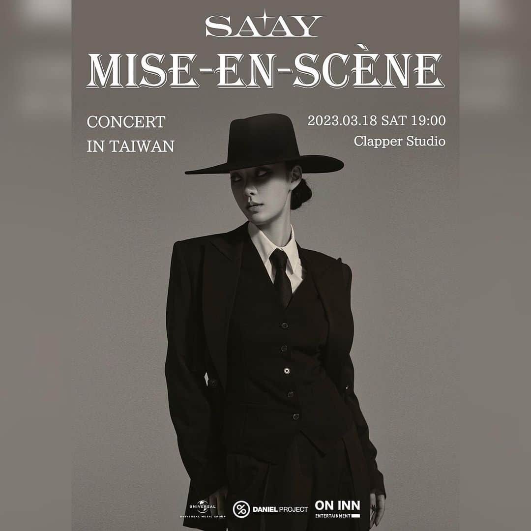 のインスタグラム：「❤️‼️TAIPEI‼️❤️ I’m coming to u guys  for my very 1st solo concert in Taiwan! Can’t wait to see u all !!!! 🦅🖤🦅🖤대만 곧 만나요!  【SAAY Concert Mise-en-scène in Taiwan】   ◼️예매일시：2023년3월5일(일)，PM12:00 예매시작 ◼️예매링크：https://ticket.ibon.com.tw (ibon기계 및 ibon사이트 동시 발매) ◼️공연일시：2023년3월18일(토)，PM19:00 공연시작 ◼️공연장소：Clapper Studio (三創生活園區5樓、台北市中正區市民大道三段2號) @universalmusickorea @oninnasia」