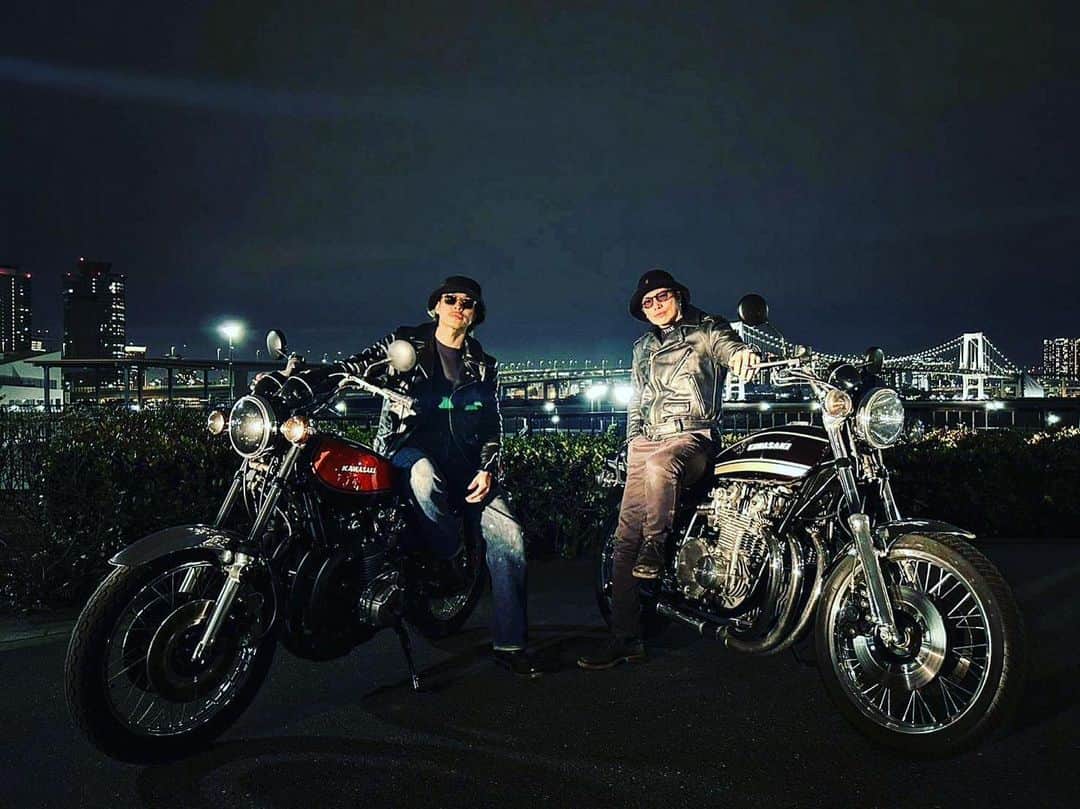 今市隆二のインスタグラム：「KAWASAKI ORIGINAL  @hayato_ichihara   #KAWASAKI #Z1 #Z2 #HIGHDOGGS」