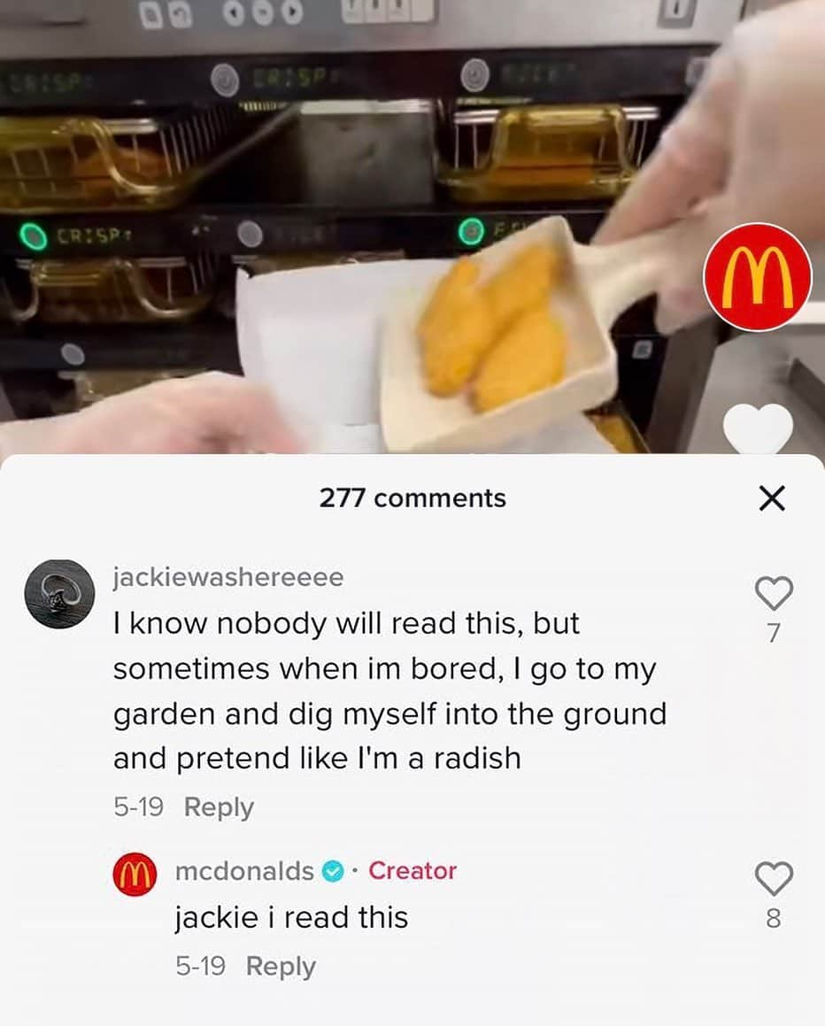 マクドナルドのインスタグラム：「i read all the comments 🫶」