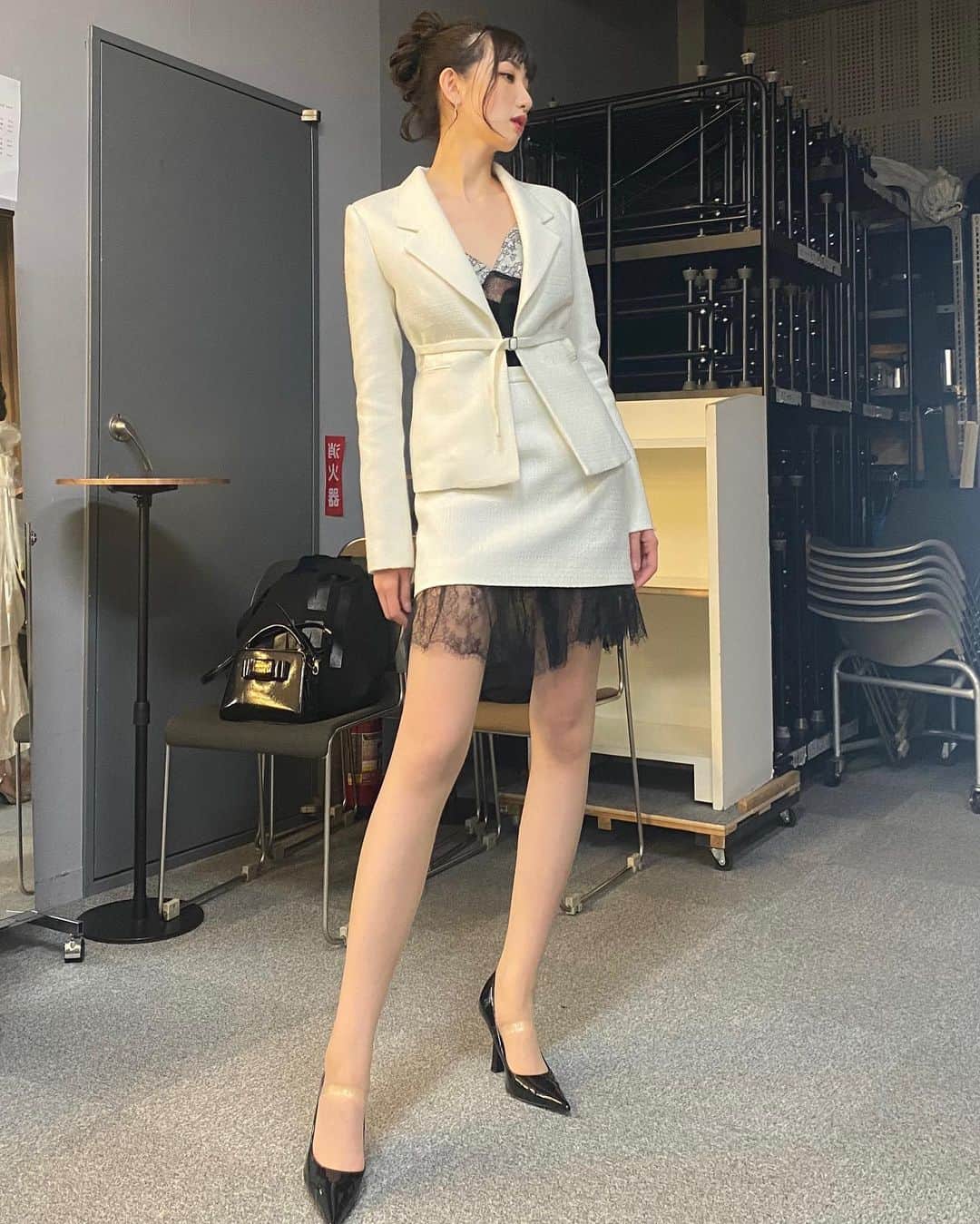 のインスタグラム：「全身  #fashion #instafashion #fashionshow #スーツ女子 #スーツ」