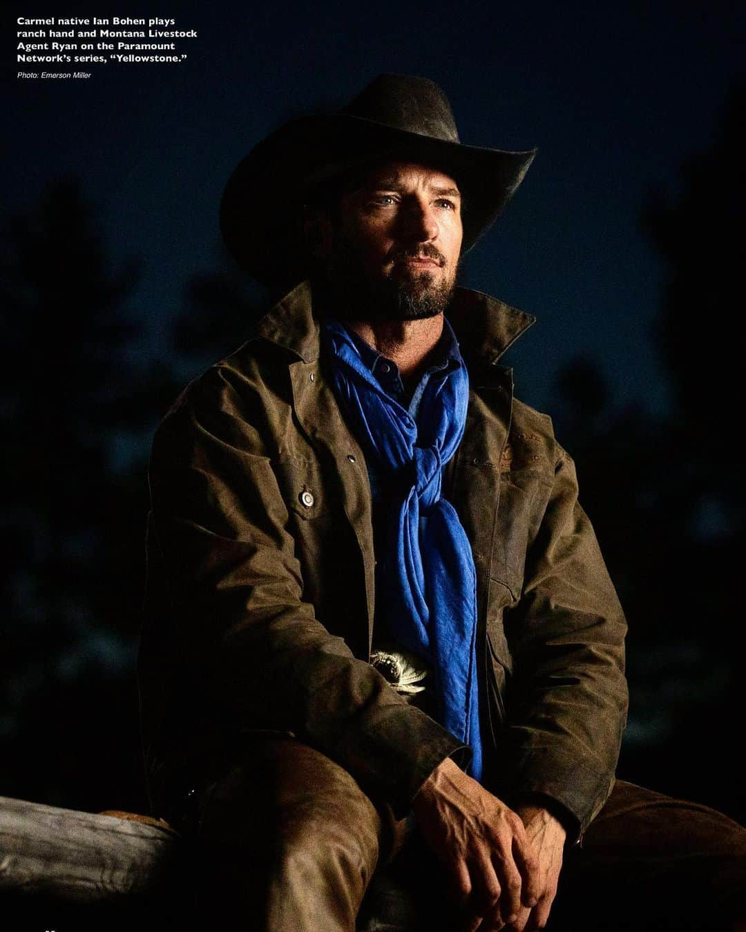 イアン・ボーエンのインスタグラム：「Portrait of one of my best friends, @ianbohen for Carmel Magazine. Anyone else missing the @yellowstone bunkhouse boys?」