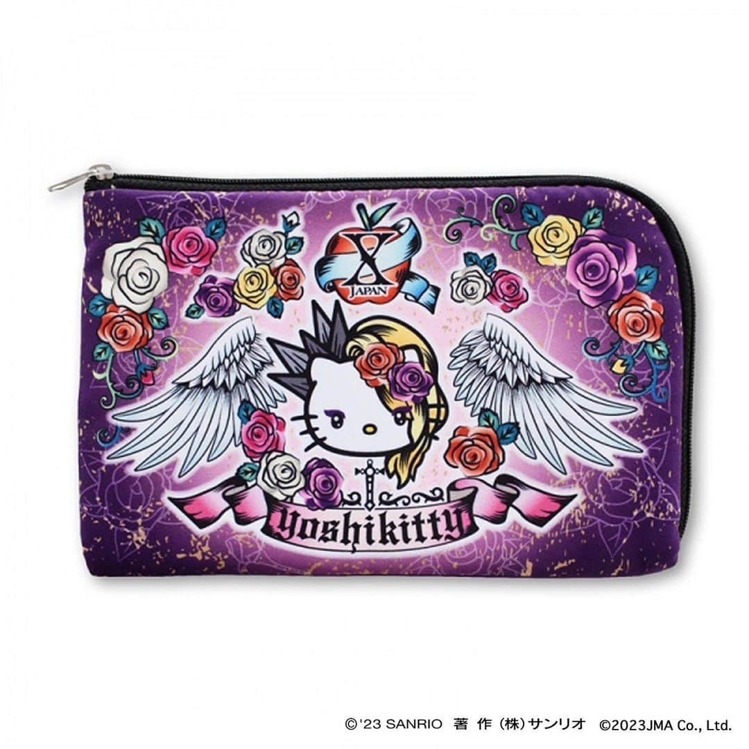 のインスタグラム：「yoshikitty antibacterial mask pouch ⭐抗菌マスクポーチ⭐  未来に羽ばたく翼をもった yoshikitty💓 マスクを清潔に保管・携帯できる「抗菌マスクポーチ」が発売中❗  詳しくはコチラ https://asunaro.shop-pro.jp/?pid=154259471  Amazonショップ https://onl.bz/sGpVbfG  @YoshikiOfficial  #xjapan #yoshiki #yoshikitty #sanrio #マスク」