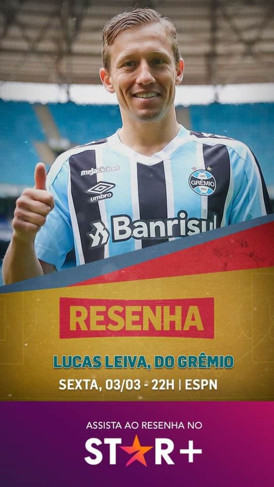 ルーカス・レイヴァのインスタグラム：「Não perca hoje as 22 hs na ESPN.」
