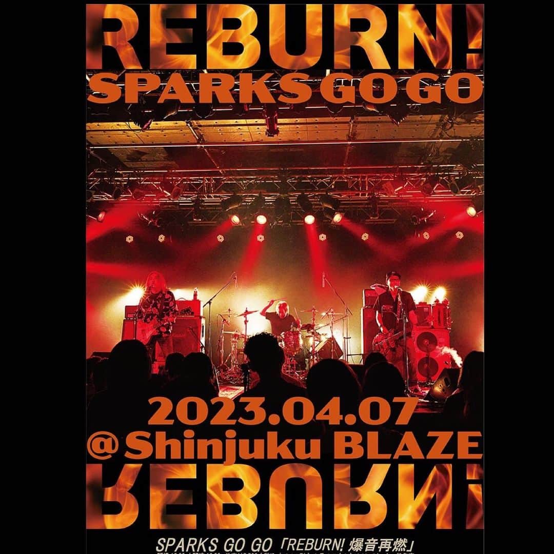 たちばな哲也のインスタグラム：「[sparks go go] SPARKS GO GO「REBURN! 爆音再燃」 チケット一般発売がスタート！  イープラス・ローソンチケット・チケットぴあ、にて発売。」