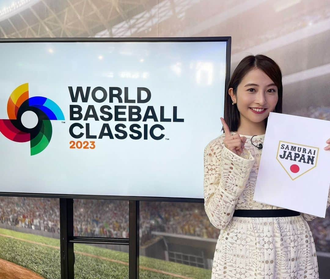 日比麻音子のインスタグラム：「WBC開幕迫る⚾️  話が止まらない収録でした😌 本日午後2時からです！  #ハイパーすごい！ #WBC2023 #TBS」