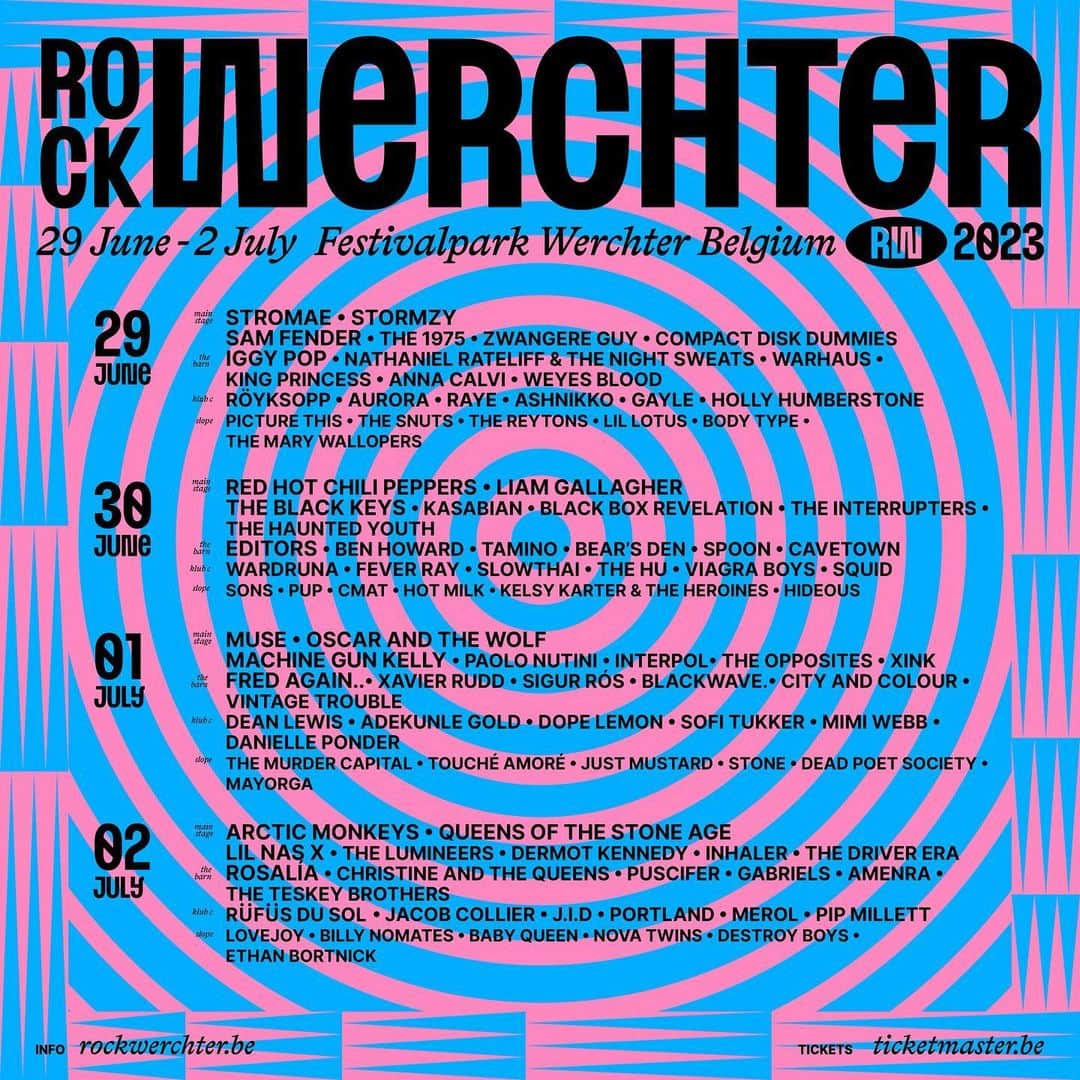 カサビアンさんのインスタグラム写真 - (カサビアンInstagram)「We’re playing @rockwerchterfestival in Belgium on 30th June! 🔥🔥  Grab tickets here: www.rockwercher.be」3月4日 0時26分 - kasabianofficial