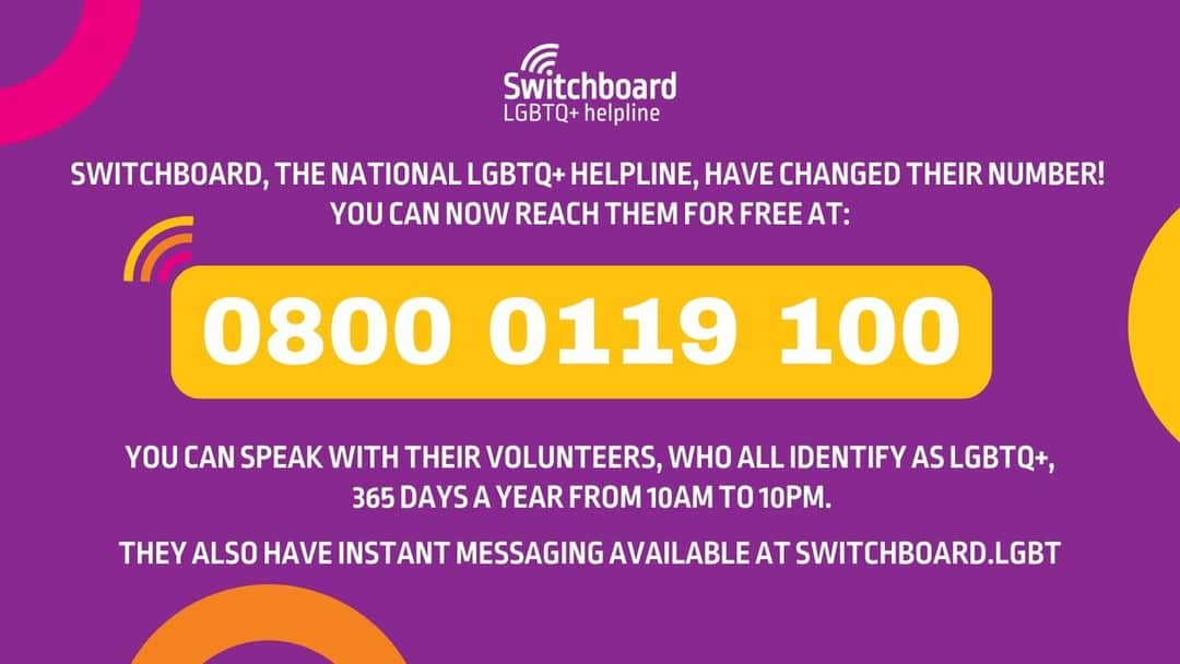 イアン・マッケランのインスタグラム：「Switchboard @switchboardlgbt, the national LGBT+ Helpline, has a new *FREE* phone number! 0800 0119 100 ☎️ 🎉  Along with the launch of the new number and to highlight their work, Switchboard has collaborated on a short film entitled "The Call" written and directed by @thejordanrossi100 of @rankincreative, featuring the incredible @adamsincerely and voices of @semadivad, @max.harwood & @oliverwickhamuk.  The dramatic short focuses on a troubled, nervous, prospective university student struggling with their sexuality. They call Switchboard for advice, which sparks a journey of self-discovery across a series of phone calls to the helpline.  Watch the full video on YouTube: https://www.youtube.com/watch?v=_u1dQlB7UMw  Whatever is on your mind, however big or small, Switchboard volunteers are here to talk. They all identify as LGBTQ+ and offer a safe, confidential space to talk through topics around sexuality, gender identity, relationships, coming out, sex, mental health and more.  The helpline is open 365 days a year from 10 am to 10 pm by phone or instant messaging.  ☎️: 0800 0119 100 💬: switchboard.lgbt」