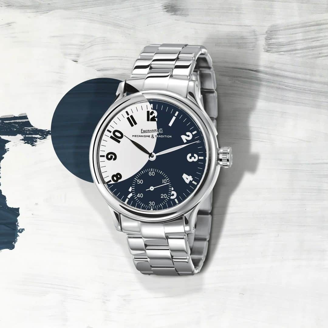 エベラールのインスタグラム：「Coming back in a new colourful way. The Traversetolo collection is enriched with two new dials: the classic white and a first-time midnight blue dial. Readability in the absence of light is ensured by the presence of superluminova on the indices and on the traditional "leaf-shaped" hands.  #eberhard1887 #eberhard #eberhardwatches #traversetolo #menwatch #menstyle #swisswatches」