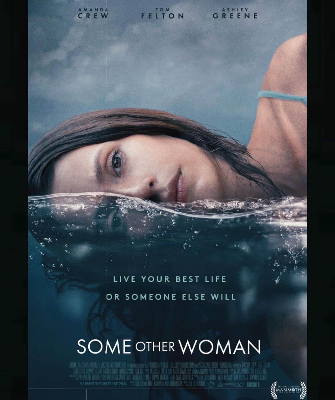 ジョエル・ムーアのインスタグラム：「'Some Other Woman' Dir: Joel David Moore  Writers: Josh Long, Angela Gulner, Yuri Baranovsky Starring: Amanda Crew, Tom Felton, Ashley Greene, Rick Fox, Brooke Lyons  DoP: JP Bernier EPs: Balcony 9, Productivity Media, Rishi Bajaj  Premiering at MAMMOTH FILM FESTIVAL '23」