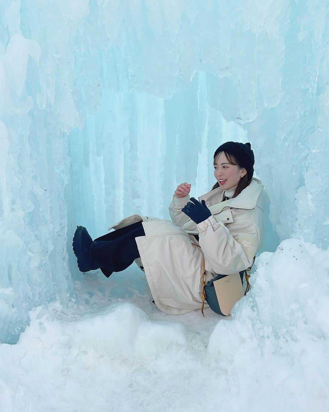 農海姫夏さんのインスタグラム写真 - (農海姫夏Instagram)「初めての氷濤祭り🧊 ・ ・ #北海道#氷濤まつり」3月4日 14時40分 - hina_noumi