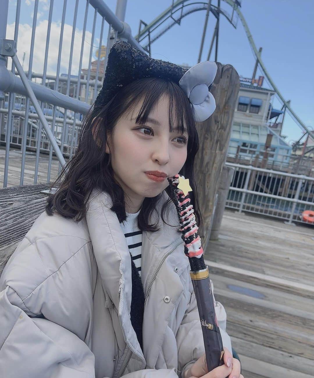 沖口優奈のインスタグラム：「アーニャのチュロス🫶🏻  #ユニバ　#ユニバーサルスタジオジャパン #USJ #spyfamily #スパイファミリー #アーニャ」