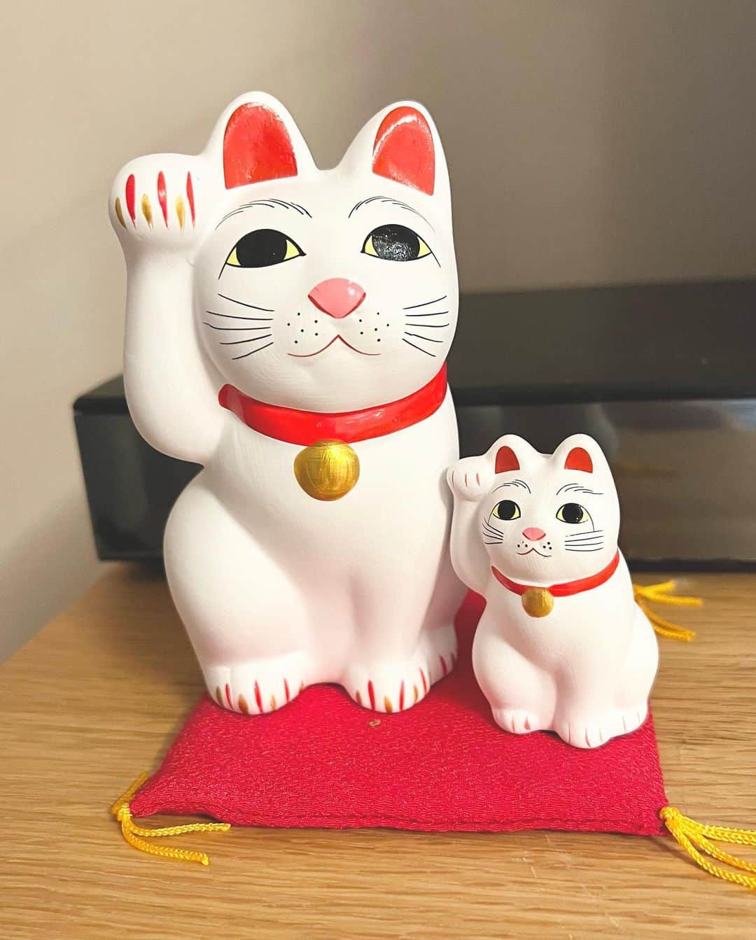 吉田明世さんのインスタグラム写真 - (吉田明世Instagram)「我が家の恒例行事🐈 世田谷区にある豪徳寺へ 1年間お世話になった招き猫を奉納してきました🙏  娘の希望で年々大きくなる招き猫。。 今年は、 大きいにゃーにゃがいい娘と 小さいにゃーにゃがいい息子とで 意見が割れ、  結果、大きな招き猫と小さな招き猫をお迎えしました🐈🐈  1年間、よろしくお願いします🙇‍♀️  #豪徳寺 #豪徳寺招き猫 #招き猫奉納  #恒例行事 #お世話になった招き猫にバイバイするふたり #いつまで一緒に行ってくれるかなぁ #姉のフリフリ靴下しか履いてくれない息子と #このコーディネートしか着ない娘」3月4日 18時26分 - akiyo0414