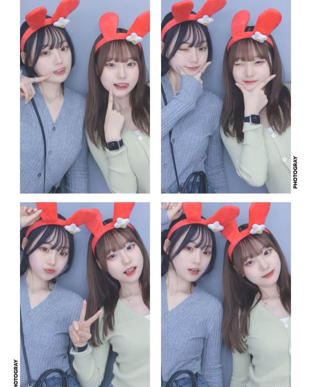 ゆうなのインスタグラム：「韓国のプリクラ🤍 YouTube見てね〜」