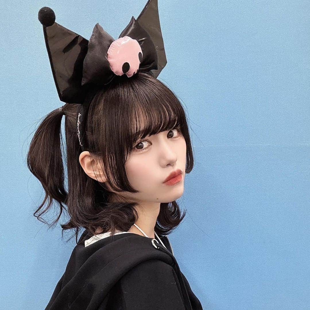 土光瑠里子のインスタグラム：「Twitterにはぽちゃこ載ってます  インスタはクロミちゃ  #サンリオ　#クロミちゃん #ピューロランド」
