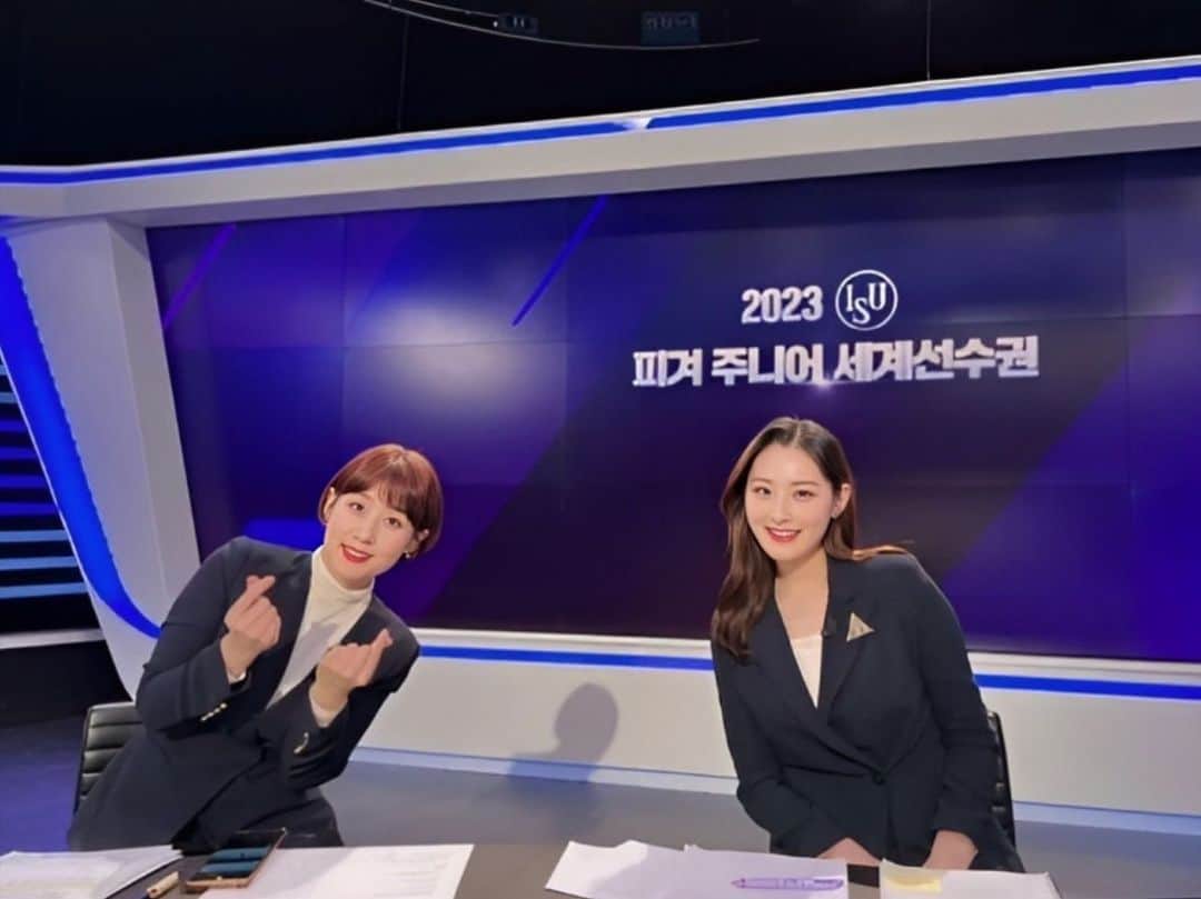 イ・ホジュンのインスタグラム：「2023 피겨 주니어 세계선수권⛸️  우리 주니어들 멋지다😭🇰🇷❤️  #신지아 #김유재 #권민솔 #김현겸 #임해나예콴 #김지니이나무」