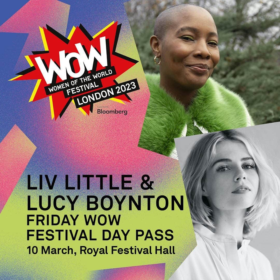 ルーシー・ボイントンのインスタグラム：「Join me and the brilliant @livslittle at #WOWLDN  next Friday March 10th where we’ll be discussing her debut novel Rosewater 💜 @wowglobal 💥 Putting the link to tickets in my stories」