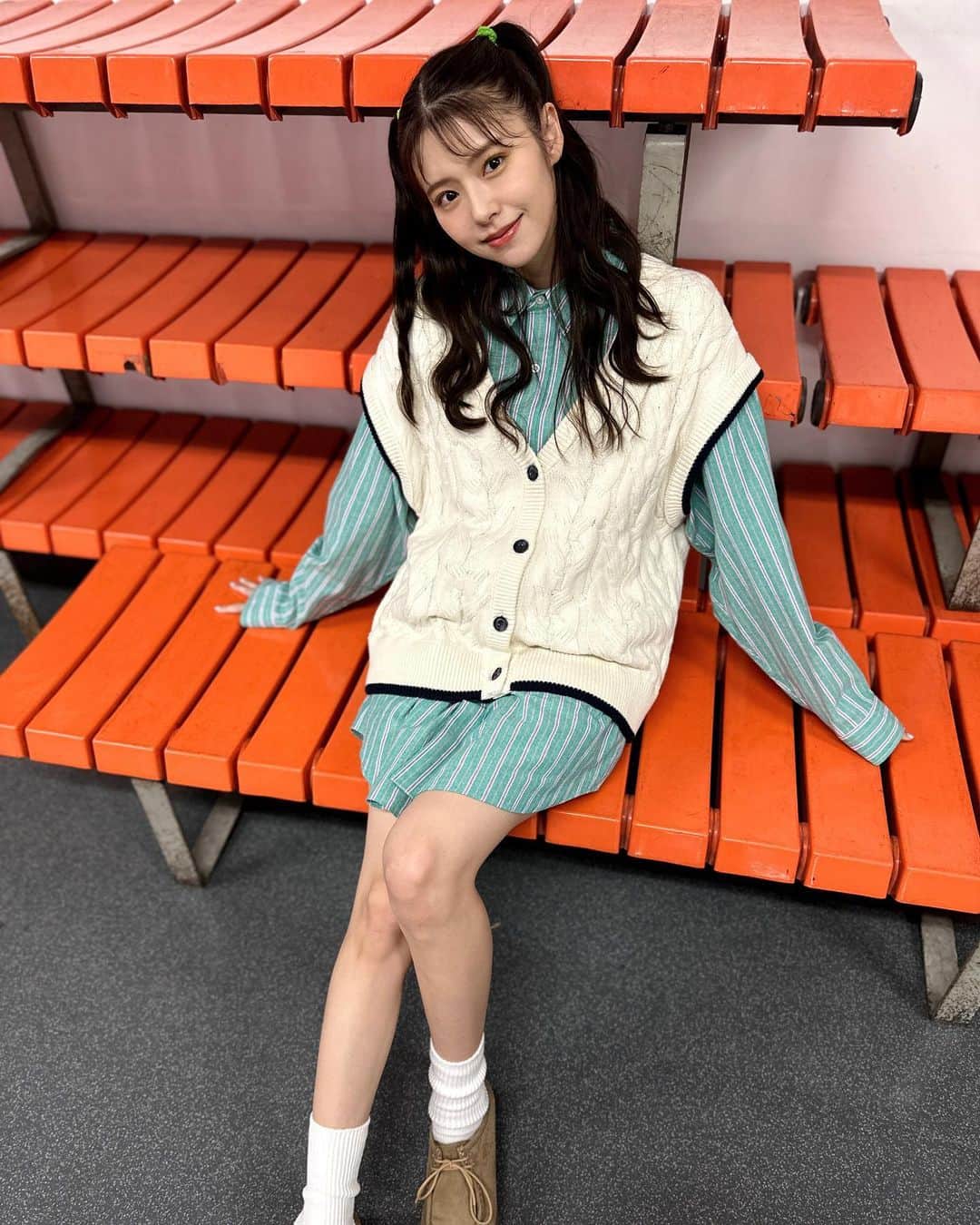 鈴木ゆうかのインスタグラム：「.  #TGC ありがとうございました プリキュアヘアは照れましたかなり  またね🦖🌷」