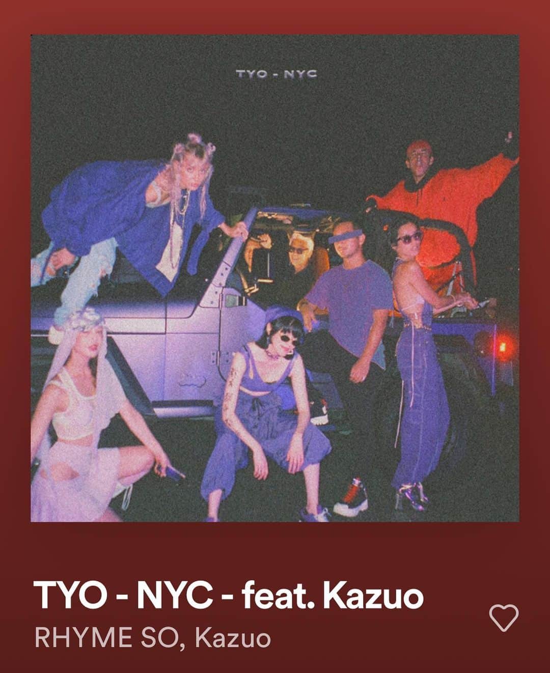 大沢伸一のインスタグラム：「… @rhyme.so new release  TYO - NYC feat. KAZUO @kazuotv  Link in BIO」