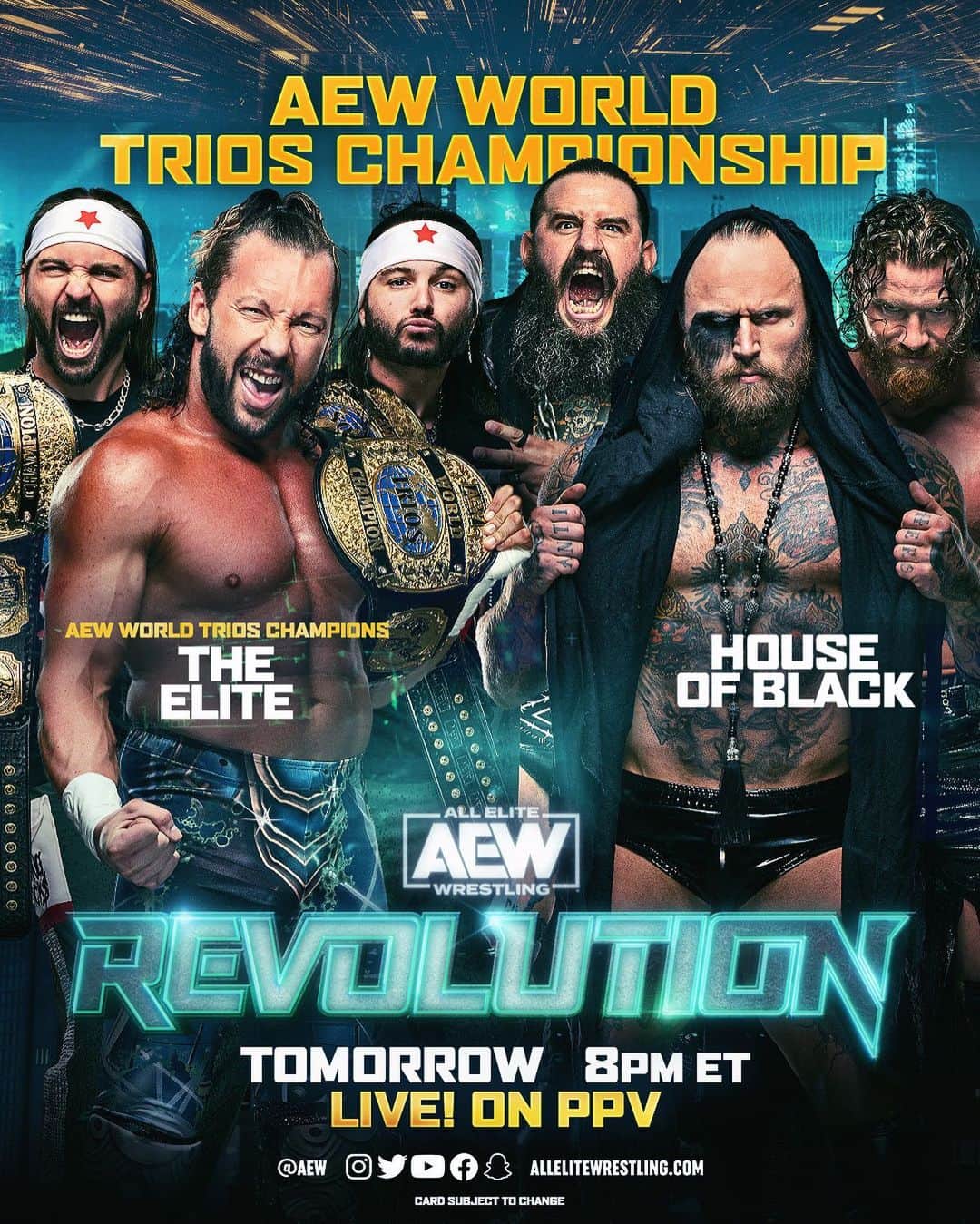 ニック・ジャクソンのインスタグラム：「The Elite on PPV tomorrow night. Here we go!!」