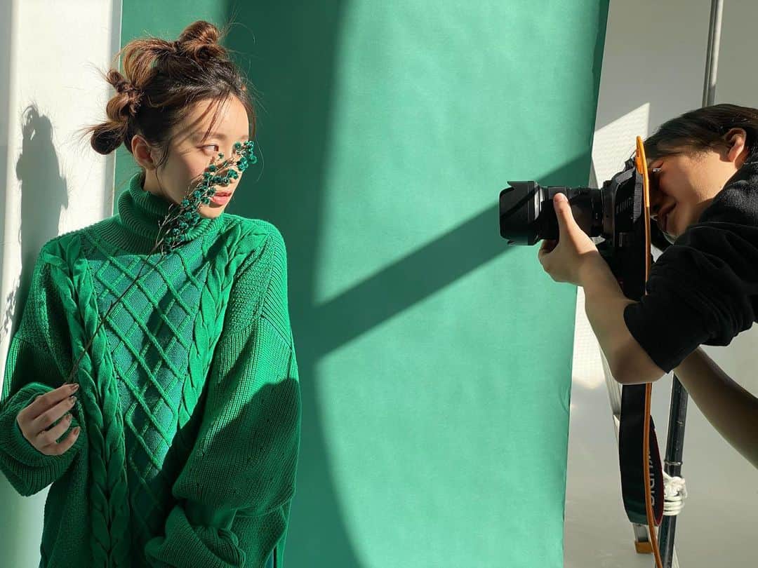 梅田彩佳のインスタグラム：「. . グリーン💚」