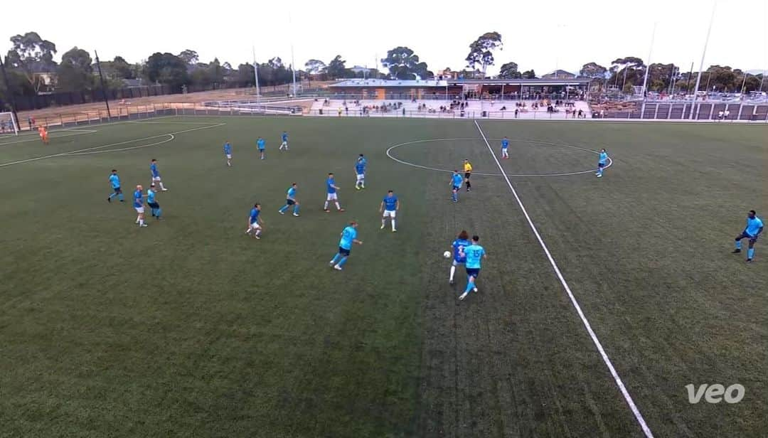 渡辺悠雅のインスタグラム：「First goal of the season⚽️🔵 - アウェイでの勝利と今季初ゴール頂きました！ 波に乗ります！ - #Australia#Melbourne#Brunswick#soccer#オーストラリア#メルボルン#4」