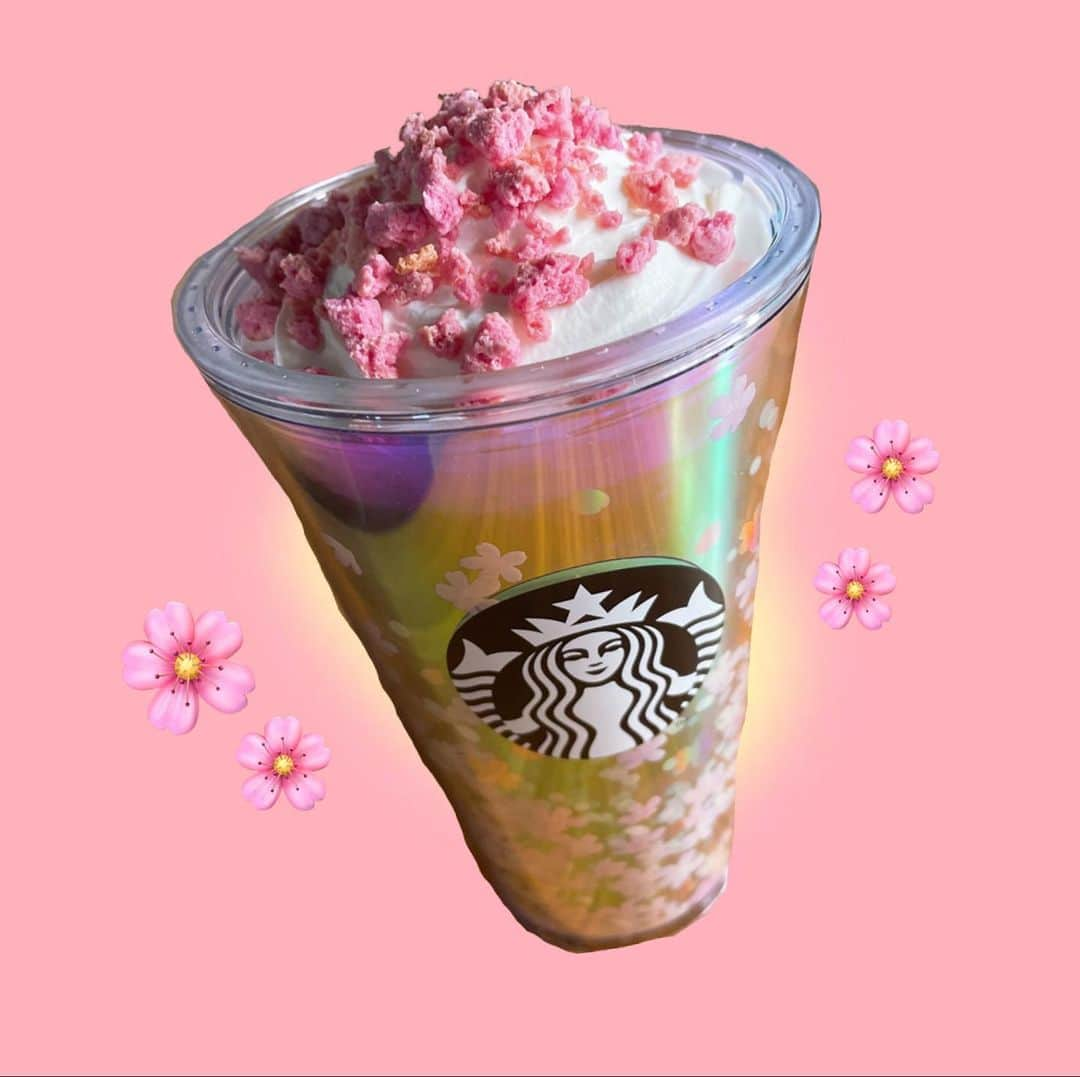 陽向こはるのインスタグラム：「さくら咲くサク抹茶 フラペチーノ🌸 美味しかったー！！  #さくら #タンブラー #スタバ #スタバタンブラー #さくらスイーツ  #フラペチーノ #抹茶 #新作 #マカロン #スターバックス #桜 #さくらフラペチーノ #画像加工 #加工 #アイドル #滋賀 #東京 #ピンク #pink #絵文字 #甘党 #甘党女子  #インスタ #instagram  #スイーツ #まっちゃ #飲み物 #食べ物 #たべすたぐらむ  #スタバ新作」