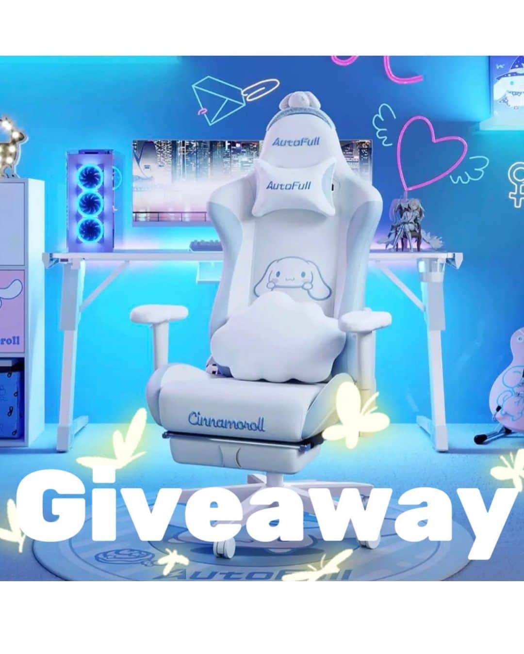 せら☆こすさんのインスタグラム写真 - (せら☆こすInstagram)「Cinnamoroll's birthday celebration GIVEAWAY🔷   Wahhh😍 💕 To celebrate Cinnamoroll's birthday, the gaming chair company Autoful will give away a Cinnamoroll gaming chair ($399) to 2 person🥹💕I use it too😍💕   The white color makes it easy to match with any room, and the cute design makes it a great gift for your lover🥹💕 so try your luck🥹💕💕yeay💕   🟦🟦How to participate 🟦🟦    1. Follow @autofull_official  and my cosplay account  @seracoss  ⏩ and don't forget to "like" this post👌🏻🥹haha💕    2. Tag your friends  in the comments And single comment 🥹 ⏩ Fake accounts and official accounts are excluded  🌸 Participation is not compulsory, but if you win, you'll be lucky 🥹💕let me know too 😆💕  ⏳entry end is     April 11st✨✨    Winners will receive a DM directly from the official Autofull.  If you receive a DM from a fake account, please do not reply🥹🙏🏻    Good luck everyone 🥰🟦🟦 . . . . #autofull #giveaway #giveawaytime #cinnamonrolls #cinamoroll #cinamorollbirthday #animecosplay #animegirl #animelover」3月5日 18時47分 - seracoss