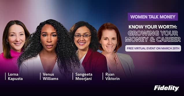 ビーナス・ウィリアムズのインスタグラム：「I’m all about how we can create new opportunities for women – in our careers, in how we approach entrepreneurship and investing, and the part we each play as role models for the next generation of women. Only together can we strengthen financial wellness and jump-start planning for the future. Join me tomorrow at 12PM EST for #WomenTalkMoney @Fidelity @Womentalkmoney #Sponsored  https://fidelityevents.com/knowing-your-worth-FA?ccsource=Venus_IG」