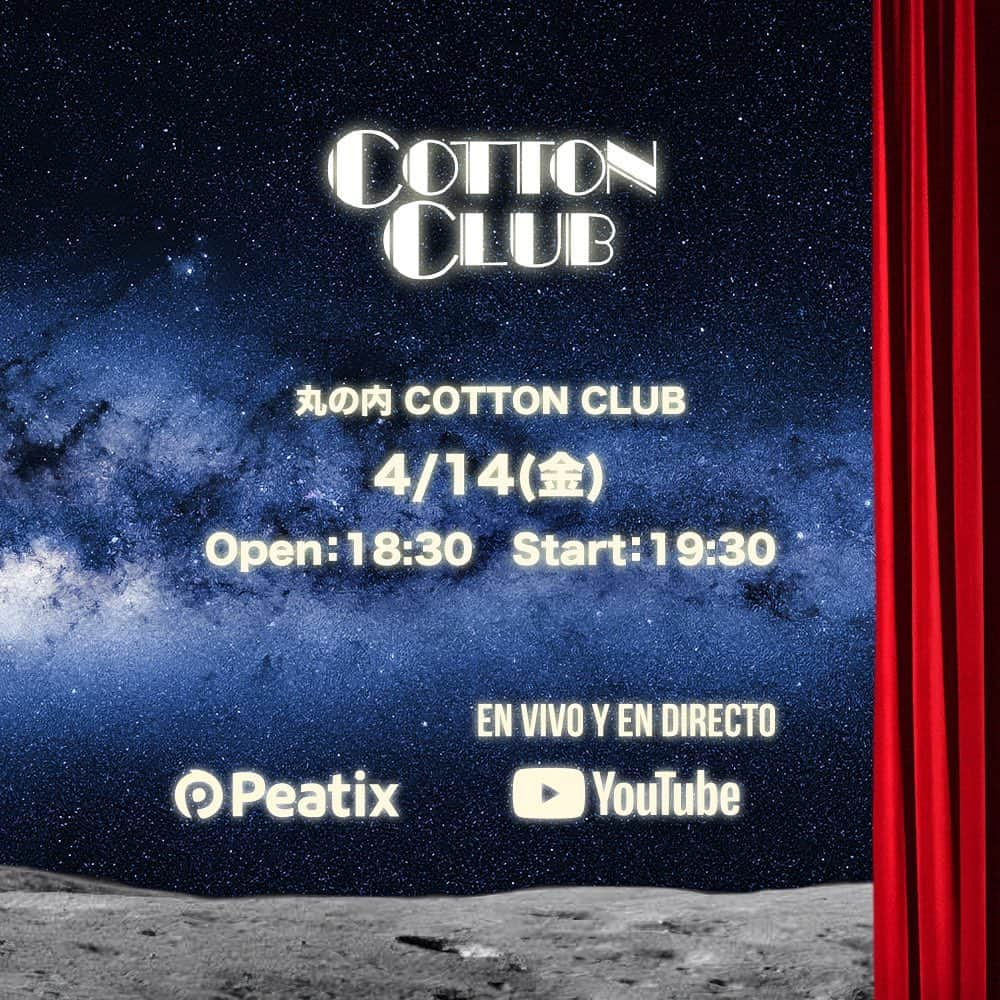 エリック･フクサキのインスタグラム：「. Eric Fukusaki ★ 10th Anniversary “GRACIAS FAMILIA”  会場：COTTON CLUB（東京 丸の内) @cottonclubjapan   4月14日（金）   OPEN：18:30  START：19:30  🎫 会場チケット　　　 　¥ 8,000（税込）  🎫 ライブ配信チケット 　¥ 3,000（税込）  東京都千代田区丸の内2-7-3　東京ビルTOKIA 2F  予約受付 → PEATIX  https://ericfukusaki10thanniversary.peatix.com のみ  2月24日22:00から3月31日23:55まで   Eric Fukusaki ● 10th Anniversary “GRACIAS FAMILIA”  Lugar de evento：COTTON CLUB（Tokyo - Marunouchi）  Fecha: Viernes 14 de Abril - 19:30 (Hora Japón)  🎫 TICKET DE TRANSMISIÓN: US$22(aprox.)  ADQUIÉRELO POR “PEATIX” (LINK EN BIO):  https://ericfukusaki10thanniversary.peatix.com   @ericfukusaki @di.cosmo.ib @ericfukusaki_staff #10周年 #10anniversary #graciasfamilia #コンサート #concierto #concert #live #vamosfamilia」