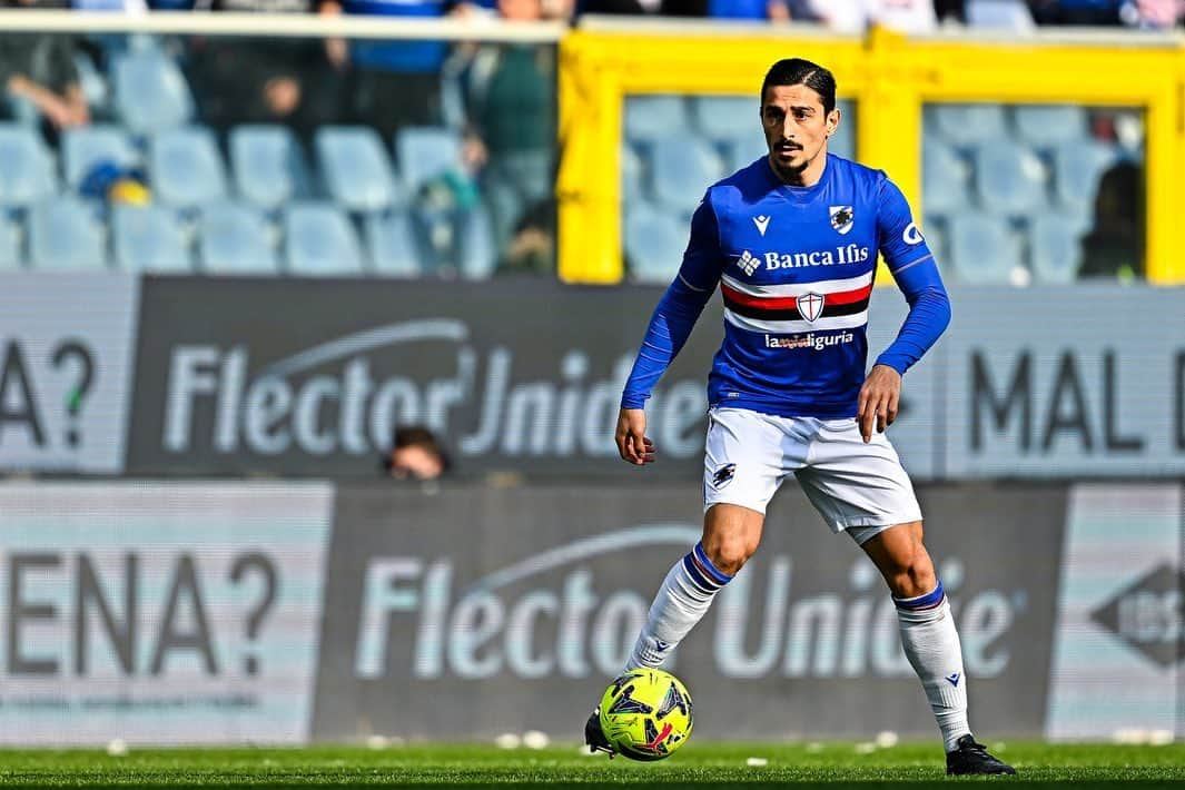 コライ・ギュンターのインスタグラム：「+ 1 e sempre avanti senza mollare mai ⚔️ contento per essere tornato finalmente in campo ! #sampdoria」