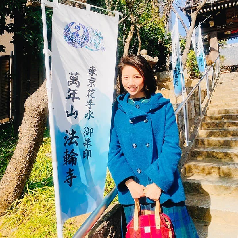 甲斐まり恵さんのインスタグラム写真 - (甲斐まり恵Instagram)「可愛いお寺さんでした♡  新しい御朱印帳（2冊目）は法輪寺さんで購入。ビニールカバー付き！！ ブルー、イエロー、レッドの3種類あり◎  #法輪寺 #七福ねこ  #早稲田 #御朱印帳  #散歩」3月6日 12時26分 - marie_kai_0613