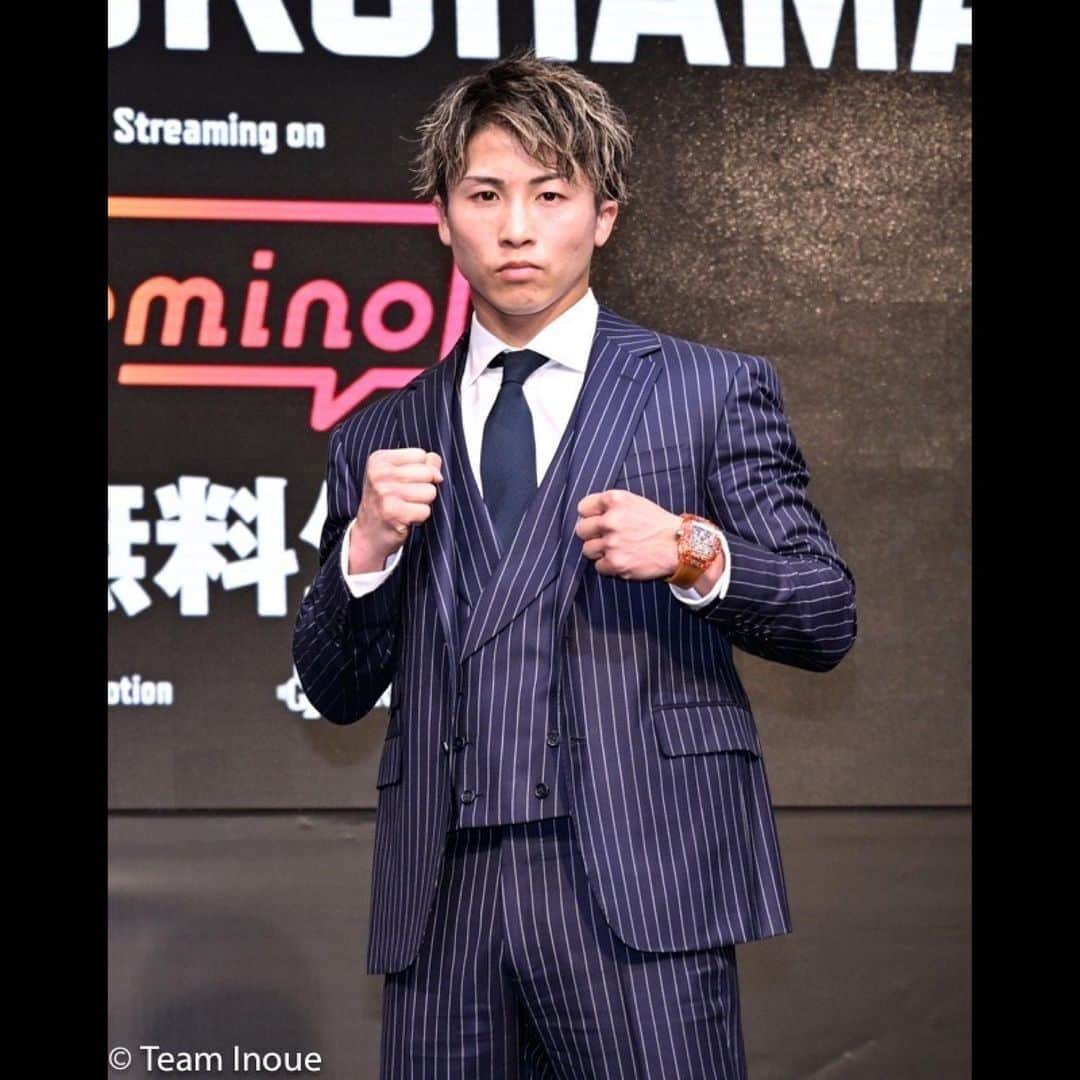 井上尚弥のインスタグラム：「5月7日横浜アリーナにてスーパーバンタム級2団体統一王者のスティーブン・フルトンと戦います！  新たな階級での挑戦。 皆さん必ず見届けて下さい！！  放送はNTTdocomoの新サービス「Lemino」で独占無料生配信」