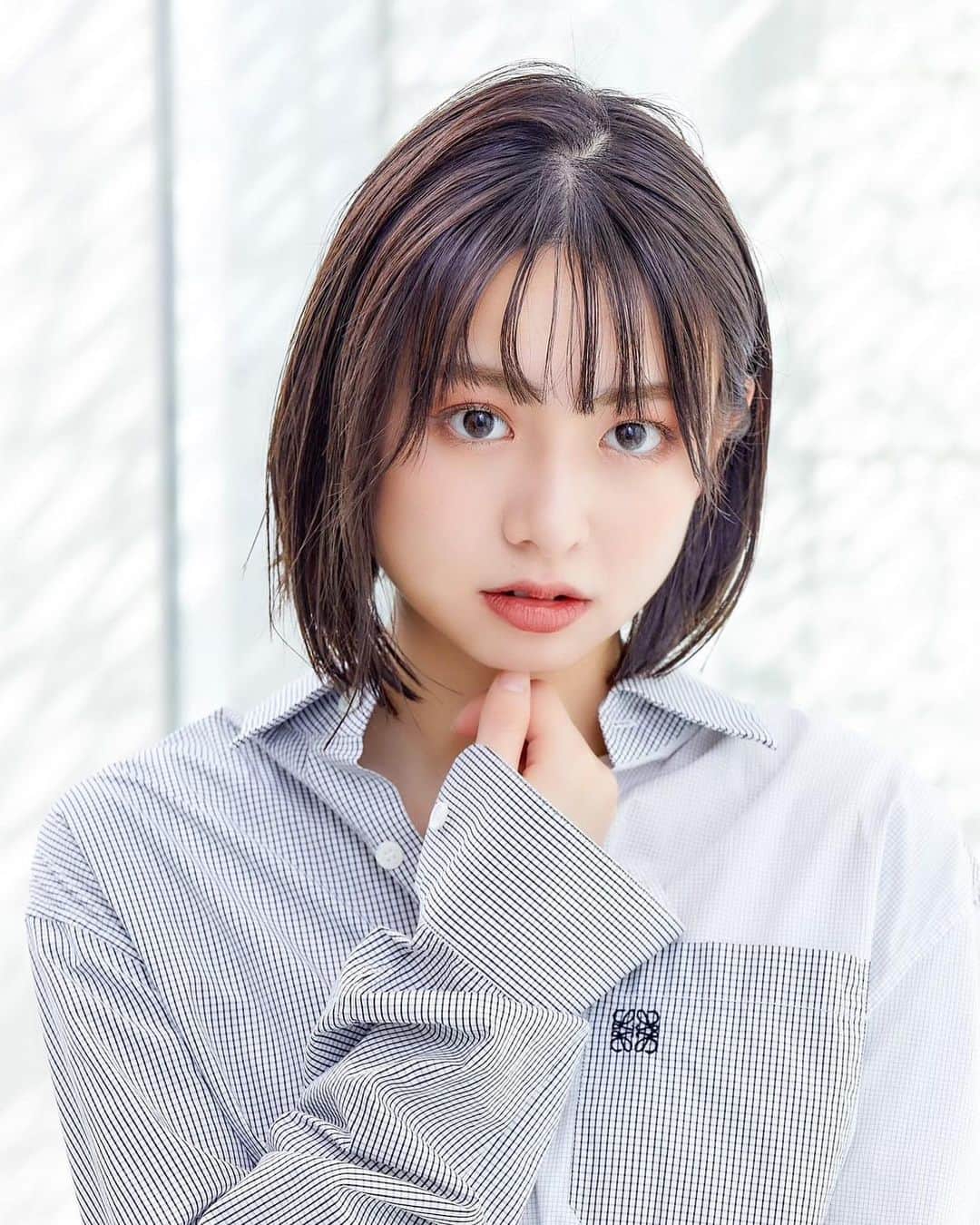 鈴木泉帆のインスタグラム：「ちょっとは強い女になれたかしら、、🐣  #サロモ #サロンモデル #サロンモデル東京 #ボブアレンジ #ボブ #ボブヘアアレンジ」