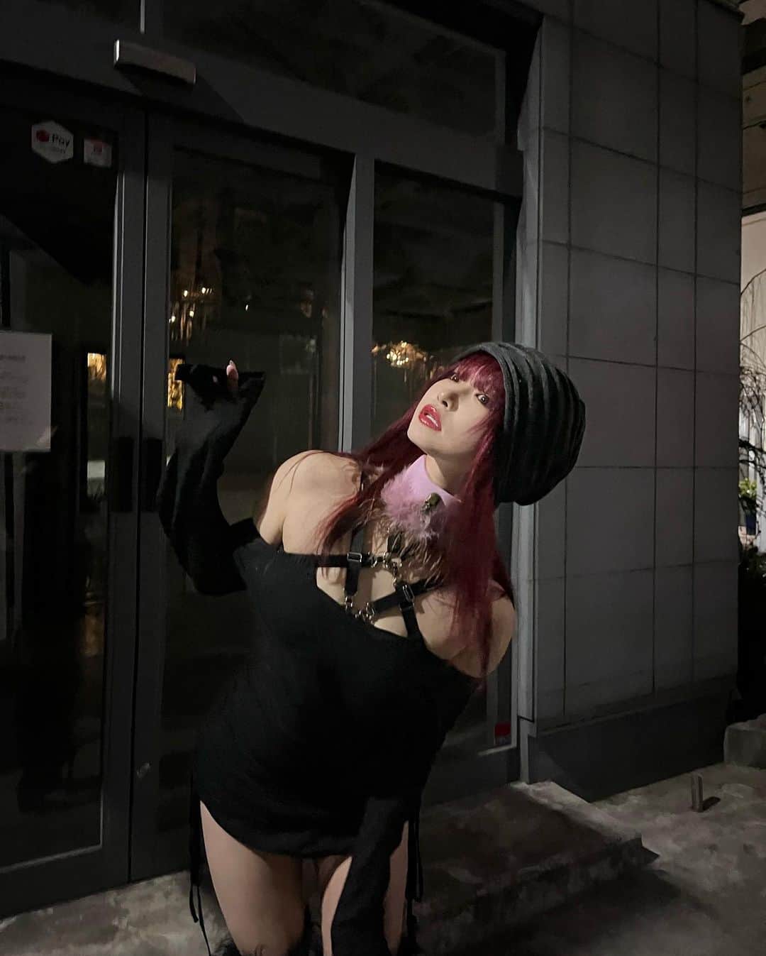 なつかのインスタグラム：「🌙🦴⭐︎  dress @mool_lingerie lingerie @theendlingerie  And I would answer all you're wishes,  if you asked me to...₍ᵔᵕ̳ᴥᵕ̳ᵔ₎」