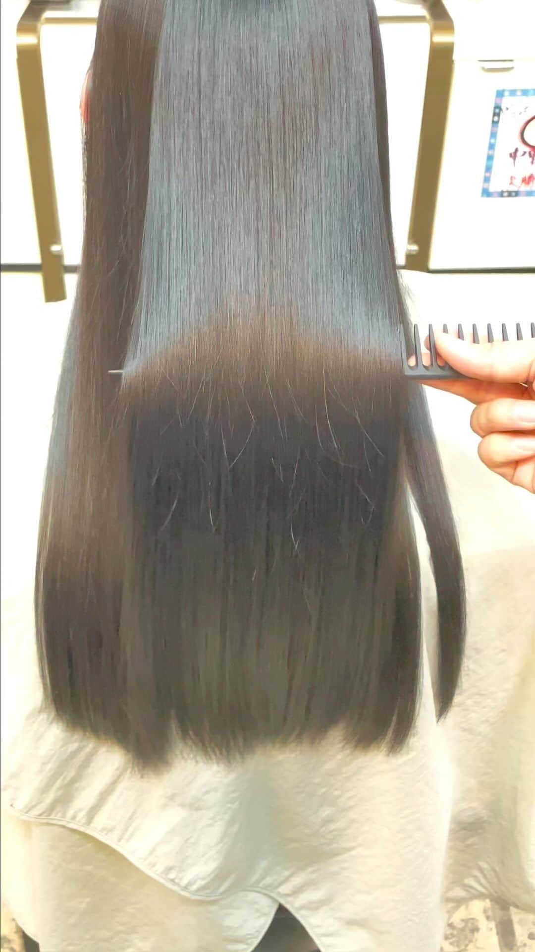 中野みやびのインスタグラム：「#サラサラ  #髪の毛  #ヘアカラー  #ヘア  #hair  #トリートメント  #ケア  #女子力  #女子  #treatment #中野みやび」